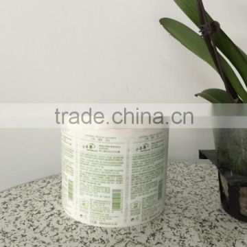 Custom logo good quality rolling daily products labels paper/vinyl material adhesive stickers