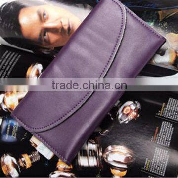 Simple Design Long Style Female Wallet Cheap OEM Cow Leather Wallet