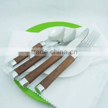 stainless steel wooden handle cutlery