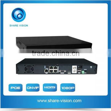 1 Year Warranty 4 CH POE NVR