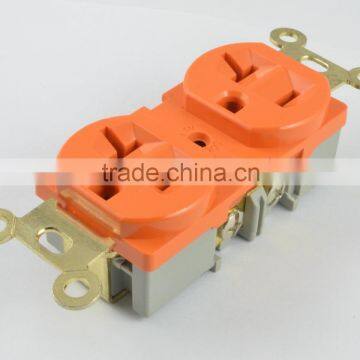 2 outlet gang US American style power strip 20A 125V 3-pin power strip socket