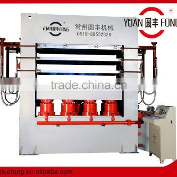 Multilayer door skin melamine lamination press machine