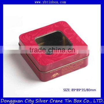 Traditonal Square tin box for cake packaging