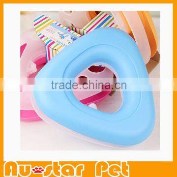 3 Colors Triangle Cat Toys Scratching Posts With Leather Toys for Cat photo-4