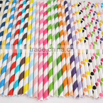 Retro Vintage Inspired Pastel Paper Drinking Party Straws Polka Dots Stripe Chevron Stars Cake Pop Sticks Weddings Graduations