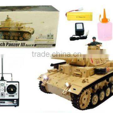 1:16th Scale Tauch Panzer III RTR R/C Airsoft Battle Tank with smoking and sound