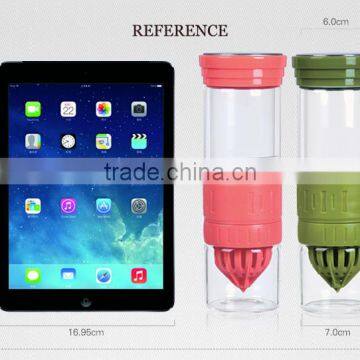 China Handblown 500ml Glassware Pyrex Glass Fruit Juice Bottle photo-3