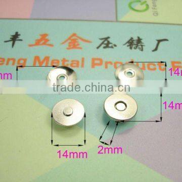 QF low price 14mm with washer metal cap magnetic button