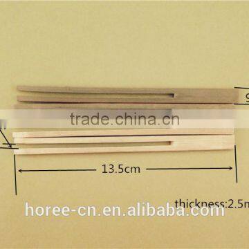 13.5 cm bamboo fruit/cocktail eating stick / fork / picker with green husk
