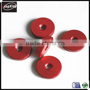 customized high quality M4 red color anodized aluminum knurled thumb nut