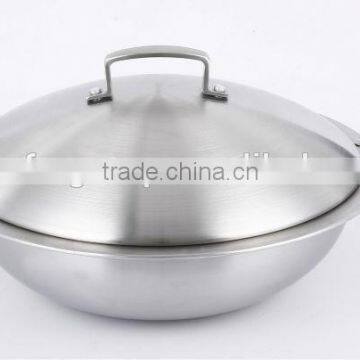 deep fryers stainless steel wok with two handles