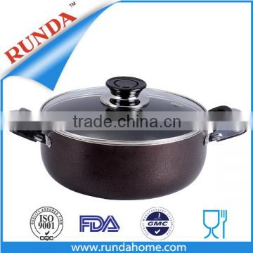 Aluminum sauce pot powder coating with glass lid