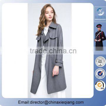 2016 Fashion Belted Long Trench Coat