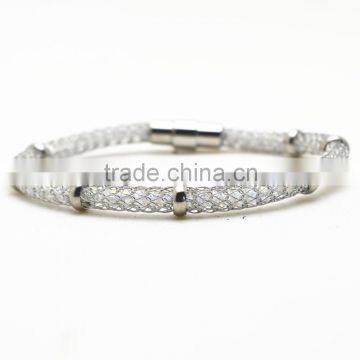 Women's Fashion Silver Metal Bangles Handmade