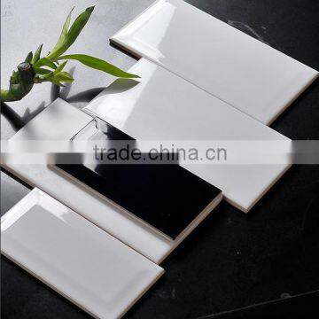 Spanish glazed bathroom wall subway tile white