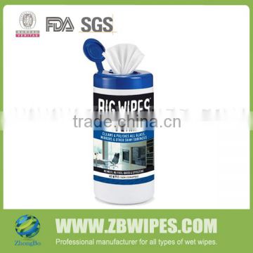 Stain Remove Wet Tissue Mirror Cleaning Wipes OEM Customize