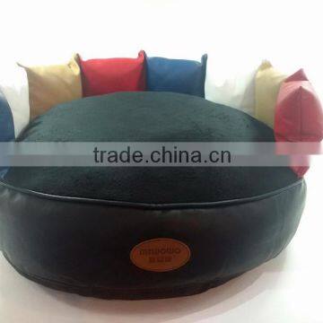 2016 luxury dog bed/promotion dog bed / PU leather dog bed /cat bed/Chinese cheap dog bed