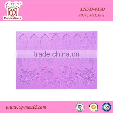 magic decor Large 40*30cm Lace Silicon Mold Sugar Craft Moulds Fondant Lace Pad Cake Decorating Silicone Lace Mat