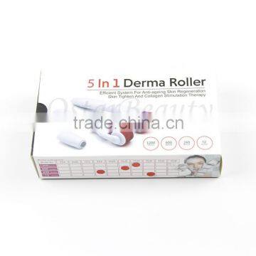 (5 in 1 Ostar Dermaroller) Fine Medical Titanium 5 in 1 Dermaroller Microneedle Roller