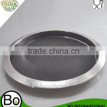 Stainless Steel Hammered Bar Tray With Mat