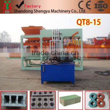 High performance in South Africa QT8-15 fully automatic concrete block making construction equipment building material machine