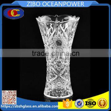 high quality carving crystal glass vase