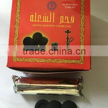 33mm Natural Bamboo Round Shisha Hookah Charcoal