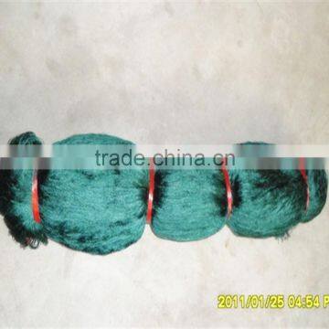 green and white color nylon multifilament fishing net