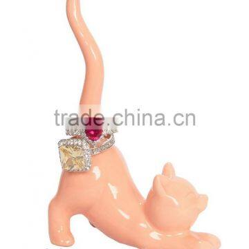 Handpainted Custom Cat Animal Ceramic Ring Holder