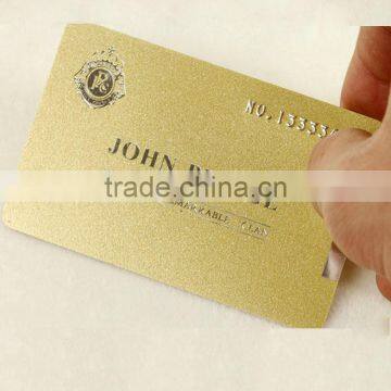 Gold Metallic Business Embossed PVC Cards