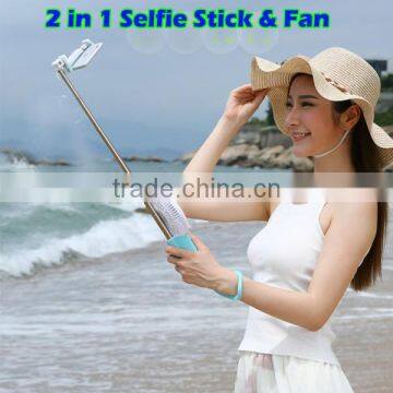 Directly Factory Extendable Self Portrait Selfie Handheld Stick Monopod Holder Cooler Mini Fan photo-2
