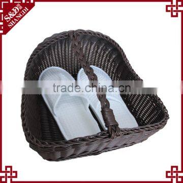 Wholesales Cheap Plastic Handcraft Panier Basket for Hotel Shoes Storage photo-2