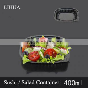 PS Black Base BOPS Clear Lid Plastic Take Out Food Container Box for Sushi,Salad,Fruit,Vegetable,Dessert,Cold Dish Packaging photo-4