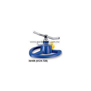 Brass 2-Arm Rotating Sprinkler With Base / Taiwan