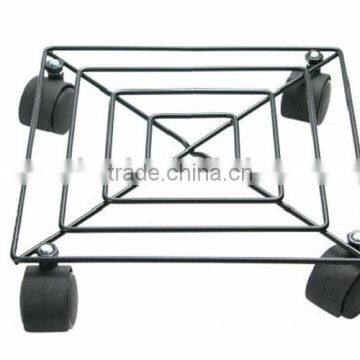 Metal Wire Flower pot rack Flower Pot Holder with Wheels