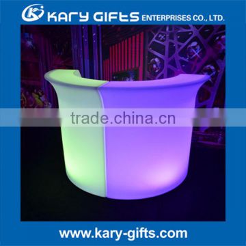 Outdoor home and garden modern plastic LED event furniture