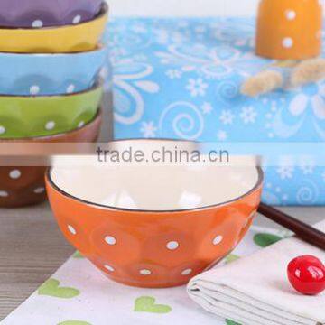 5'' Dot Printing Ceramic Bowl , Promotion Dot Printing Bowl photo-5