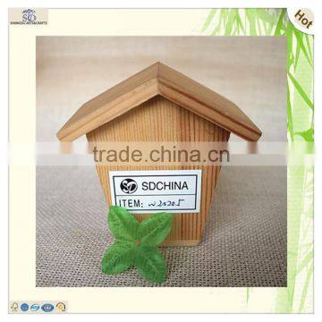 Carved Heart Tree Decoration Wooden Bird House Cages photo-3