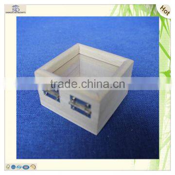 Cheap Small Original Color Transparent Glass Top Wooden Box photo-2