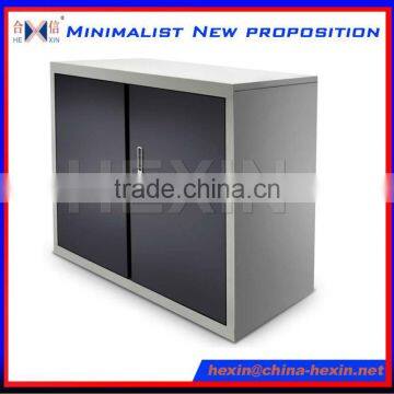 Steel Glass Filing Cabinet Steel Bookcase Metal Lower Glass Cupboard photo-3