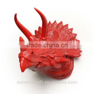Resin Wall Animal Head Mount Triceratops Dinosaur Head photo-5