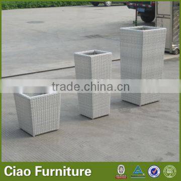 Outdoor Cheap Plastic Flower Pots Wholesale Rattan Planter Pot photo-2