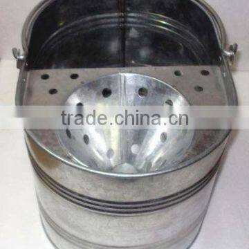 16 L Galvanised House Hold Seamless Mop Bucket With Wringer, Metal Mop Bucket, Galvanized Mop Bucket photo-2