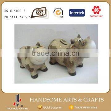 kids Gift Ceramic Cow Money Bank Coin Saving Boxes