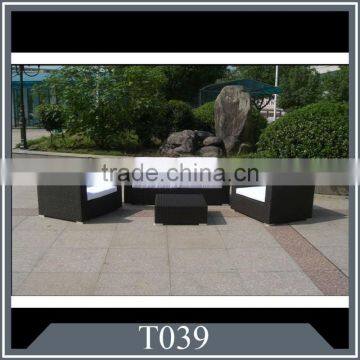 durable PE rattan outdoor furniture aluminum frame sofa set