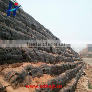 Uniaxial geogrid use in Retaining wall reinforcement