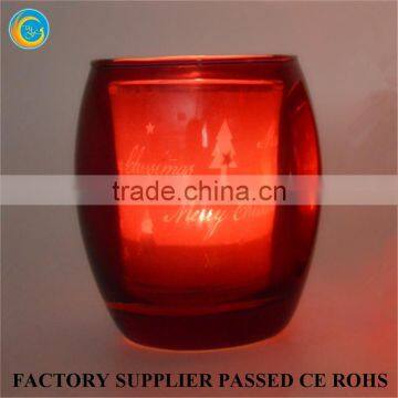 Double Egg Cup Glass Candle Holder for Wax photo-4