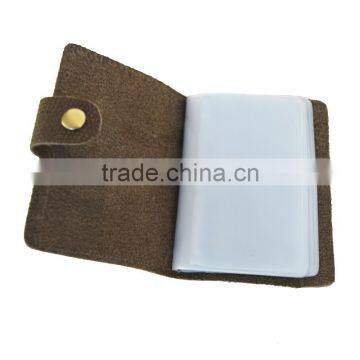 leather cover bulk plastic bussiness card holder with leather embossed