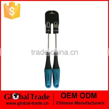 T0329 2Pc Slotted Phillips PP+TPR Handle Screwdriver Set