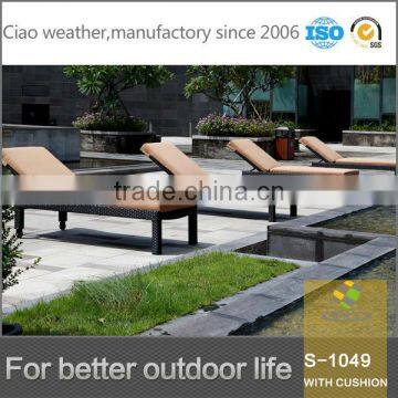 antique rattan chaise lounge chair for outdoor